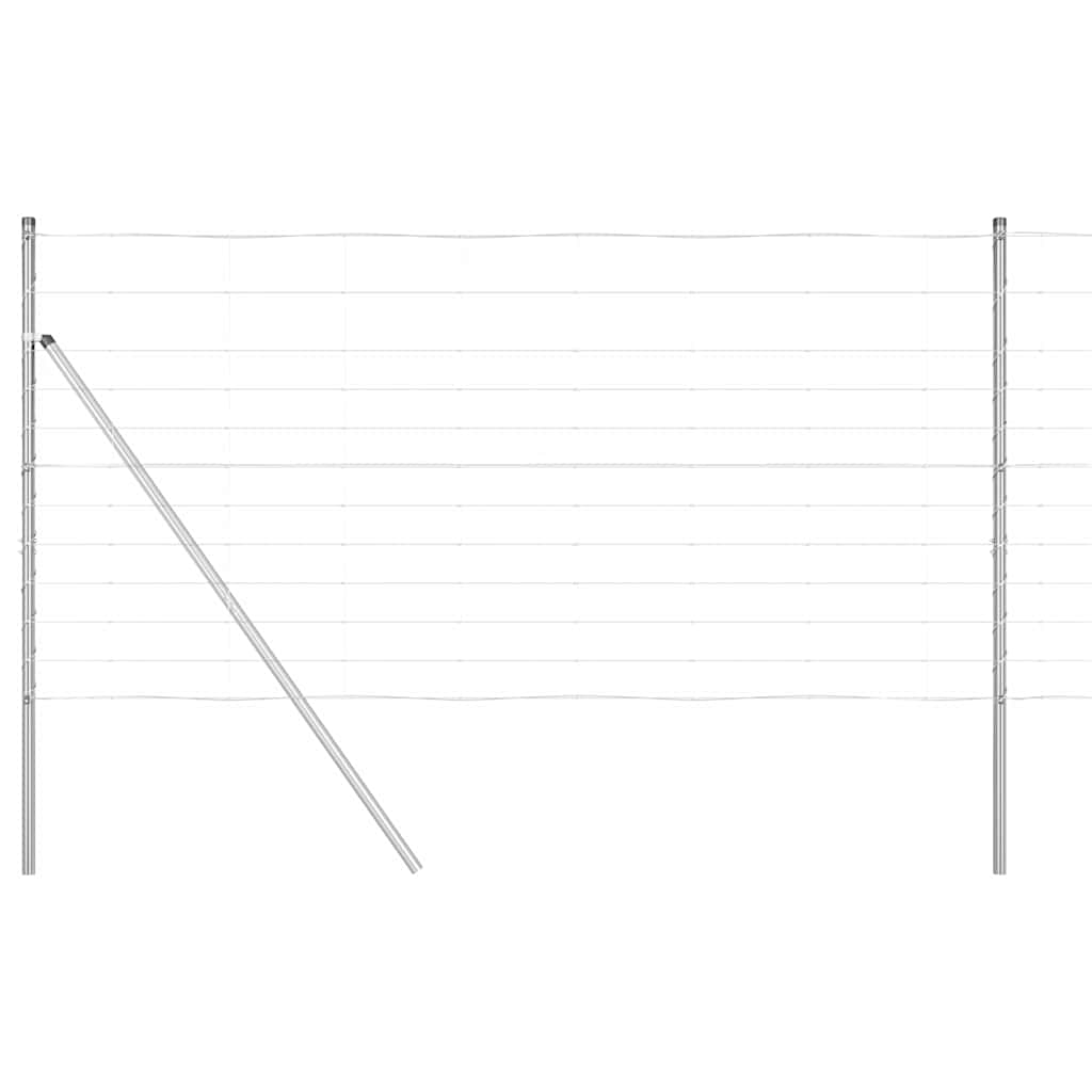 Wildzaun Silber 25 x 1,2 m Verzinkter Stahl